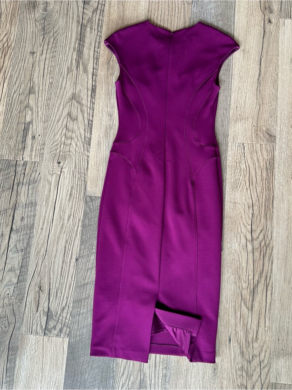 Dardee Ted Baker Jewel-Neck Purple Sheath Dress Size 2 - Picture 9 of 10